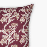 Bella Throw Pillow Cover - Wine Red