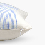 Vera Floral Lumbar Linen Pillow Cover - Pastel Blue