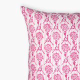 Nikhar Pure Linen Throw Pillow Cover - Pink