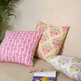 Nikhar Pure Linen Throw Pillow Cover - Pink