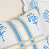 Ira - Pure Linen Throw Pillow Cover - Cornflour Blue