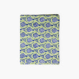 Nikhar Pure Linen Hand-Printed Table Runner - Lily Green