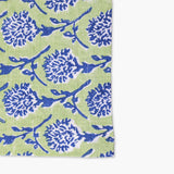 Nikhar Pure Linen Hand-Printed Table Runner - Lily Green