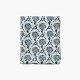 Nikhar Linen Hand-Printed Runner - Azure Blue