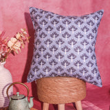 Zeenat Throw Pillow Cover - Steel Blue